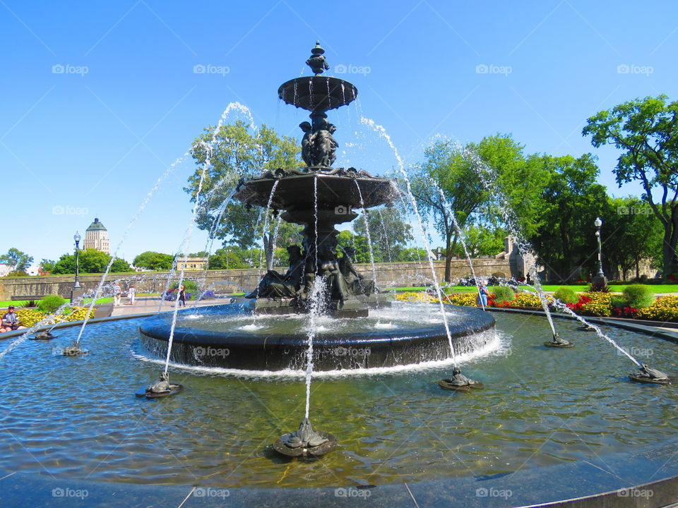 Quebec fountain