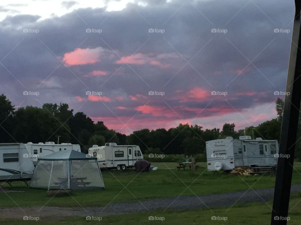Night time sky at the campground 