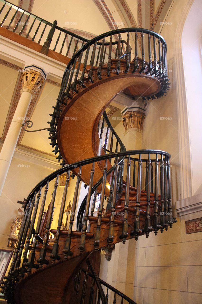 100% un edited photo I took of the staircase in the Loretto Chapel in Santa Fe, New Mexico. 
 