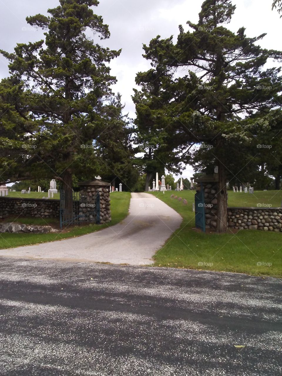 Entrance into Greenbush cemetery.