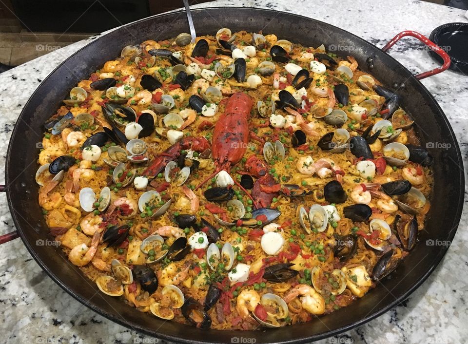 Ahhh!!! Paella!! A classic blend of calamari, fish, scallops, and a super secret sauce. Don’t forget the lobster,