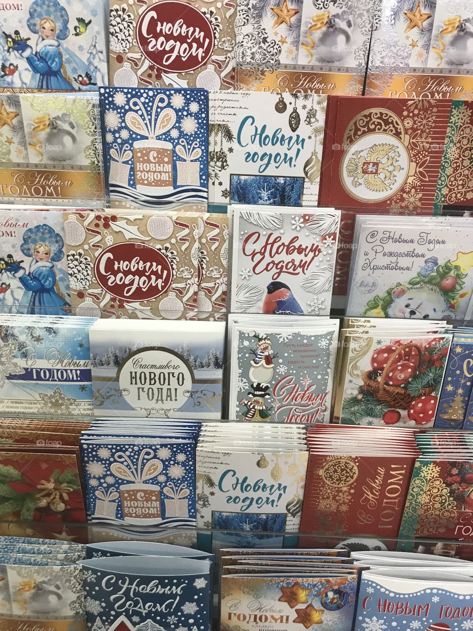 Postcards in the store