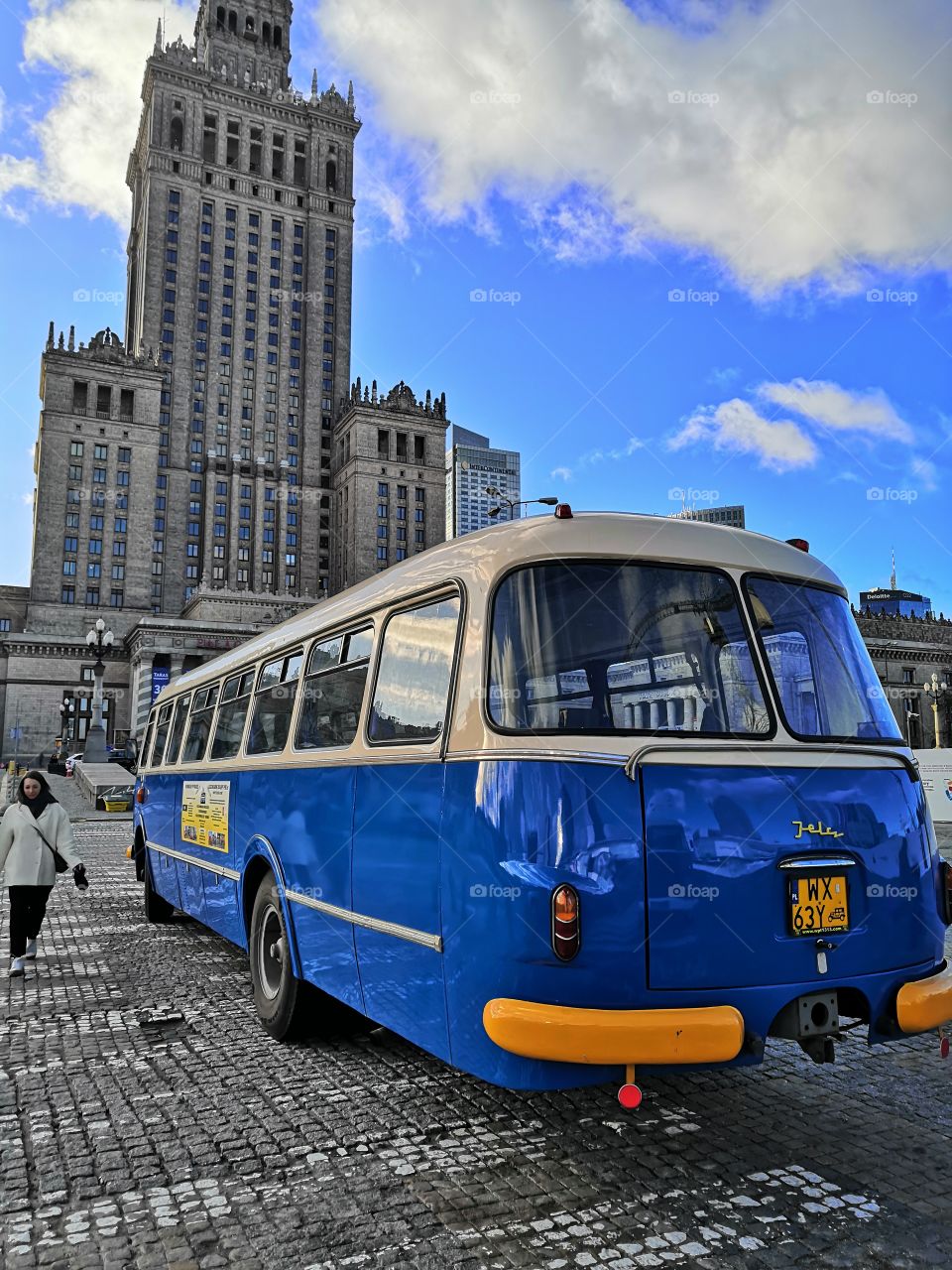 Retro bus in Warsaw