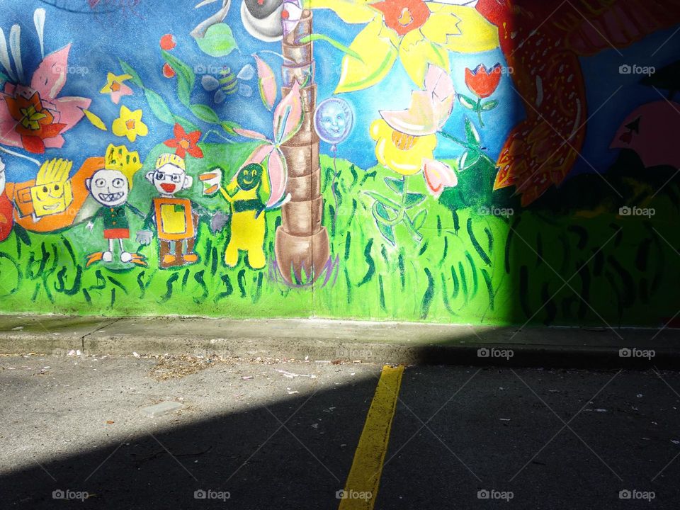 The kids in the garden - murals