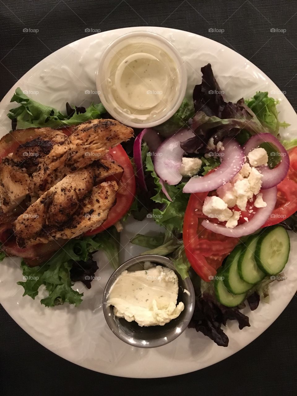 Chicken and salad 