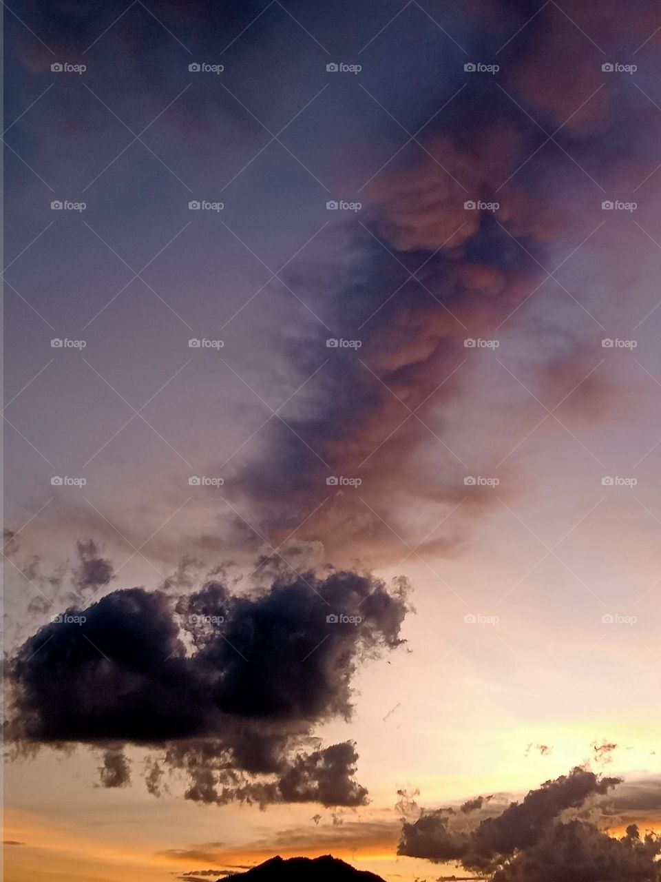 *Ravarma*  Colorful evening, Multiple colors, Different clouds