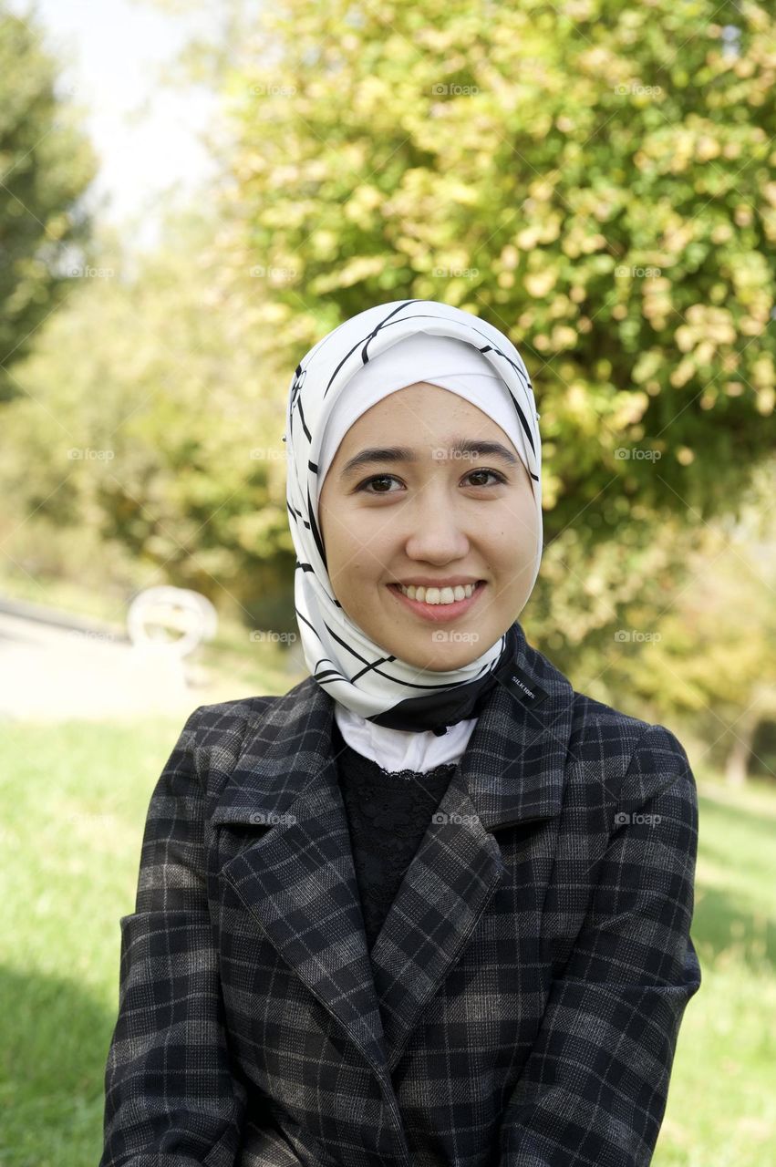 Smiling face of beautiful girl 