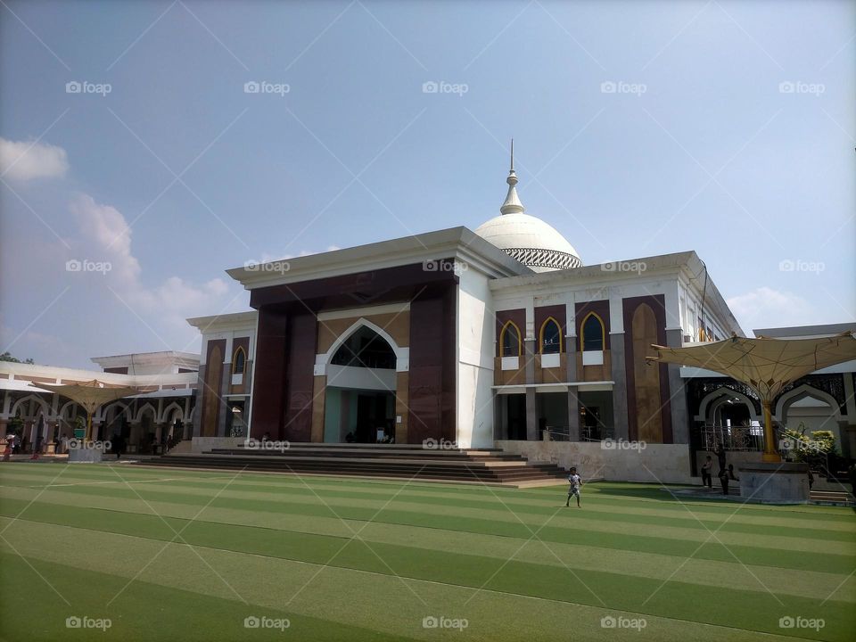 Mosque with a large courtyard