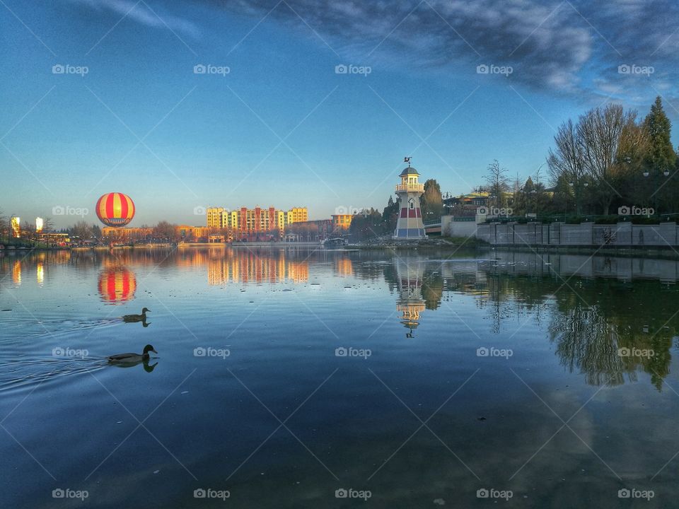 Reflections in lake