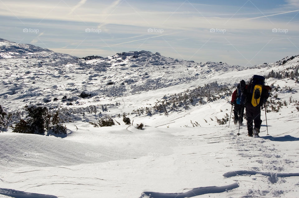 Backpacking in the winter on the high summits of the presidential