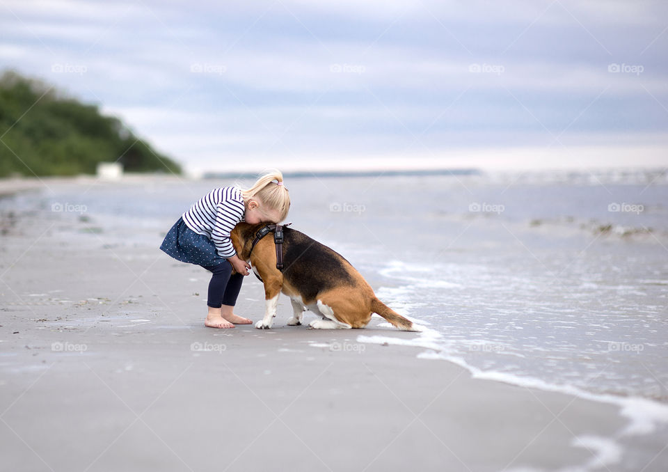 Girl and dog