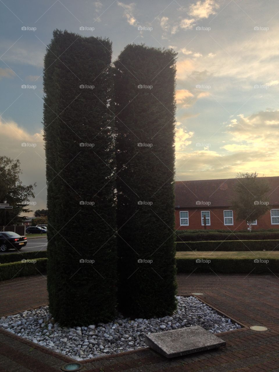 A 9/11 memorial stands at the heart of RAF 
Mildenhall, England. 