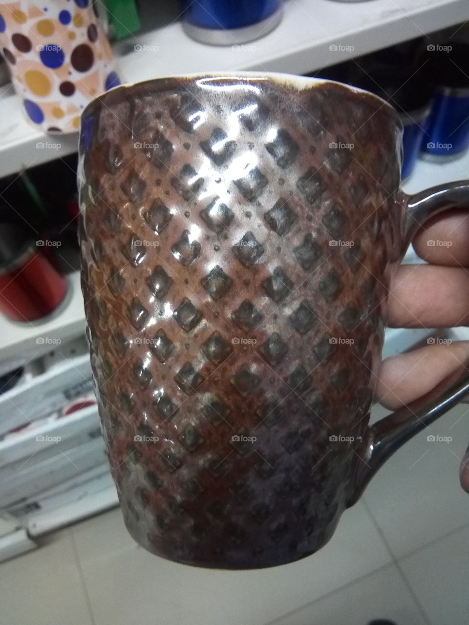 a different designed coffee mug