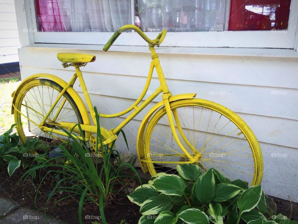 Yellow bicycle