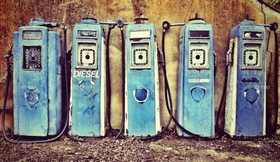 blue vintage old five by AndyMasson