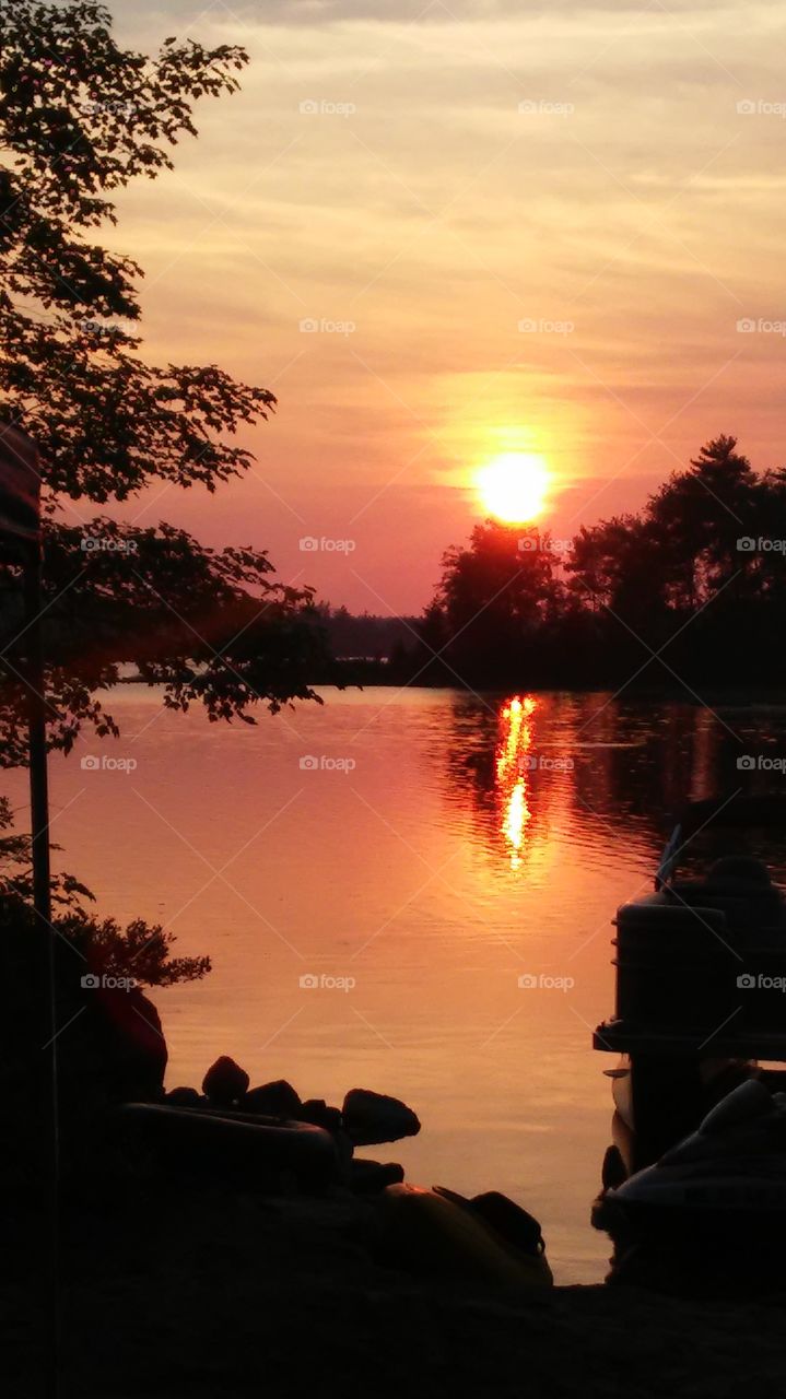 Sunset on Patten Pond