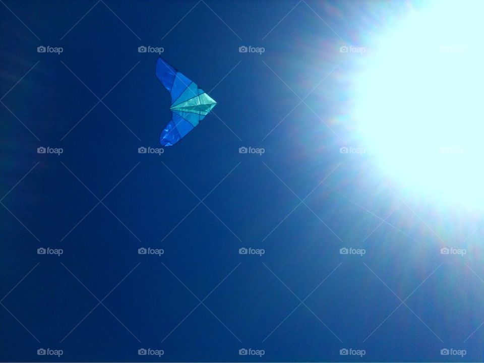 sky blue sun kite by emsingh