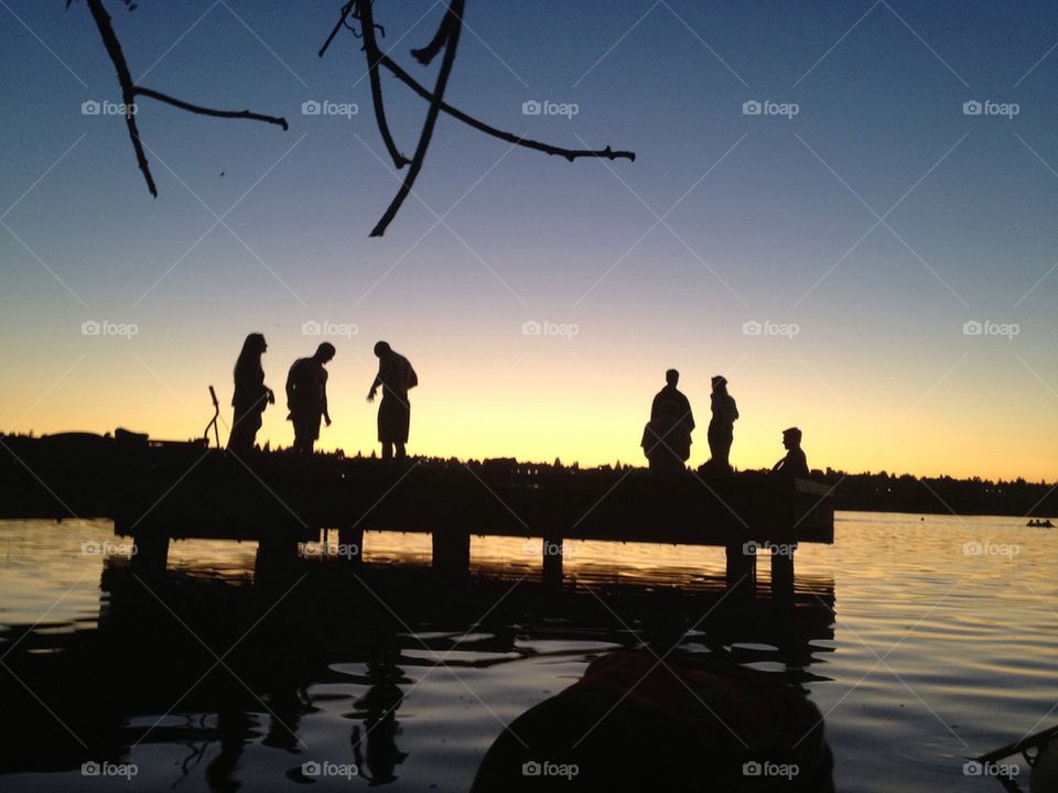 Sunset at the lake