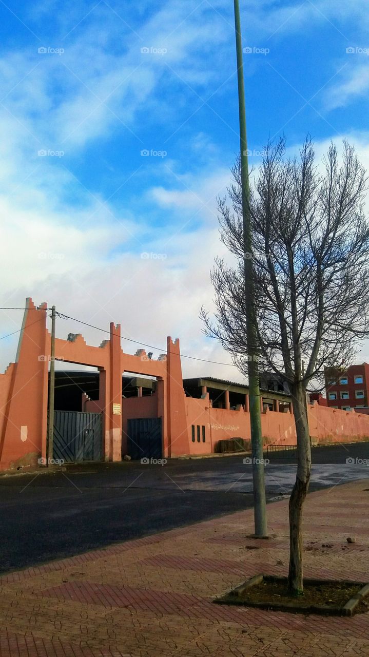 the door of a public market in Chaplin,Morocco