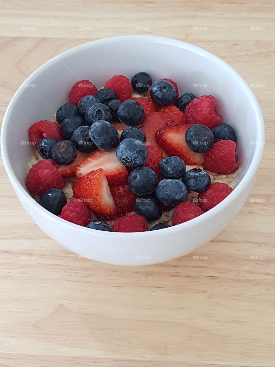 Oats and Berries Served Fresh