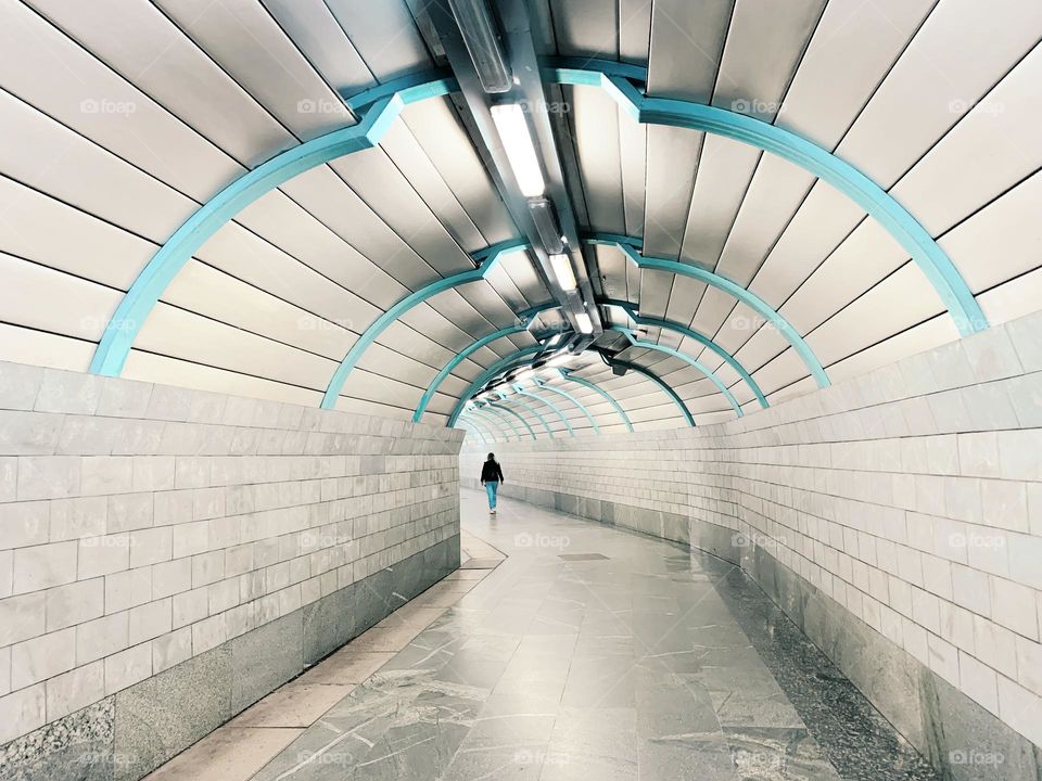 Blue grey tunnel 