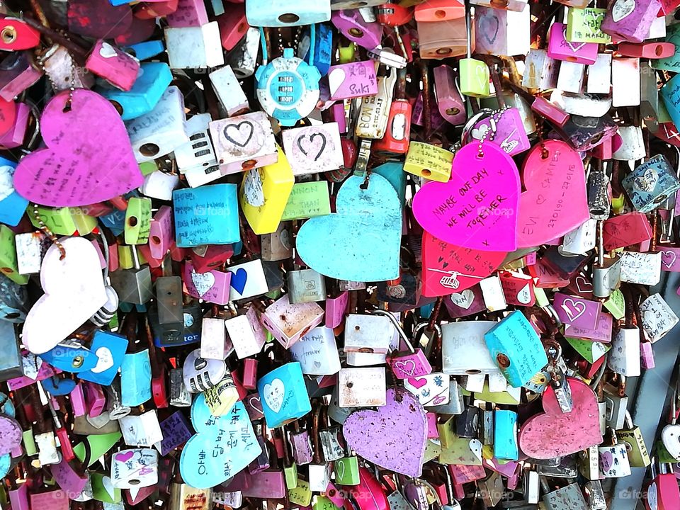 Love hearts and locks