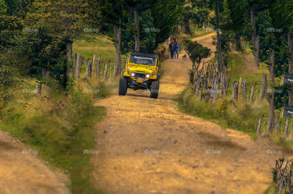 Cherokee jeep rally in sand field