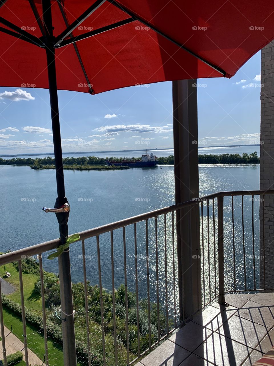Beautiful summer day for relaxing at my place by the St.Lawrence river, Quebec, Canada 