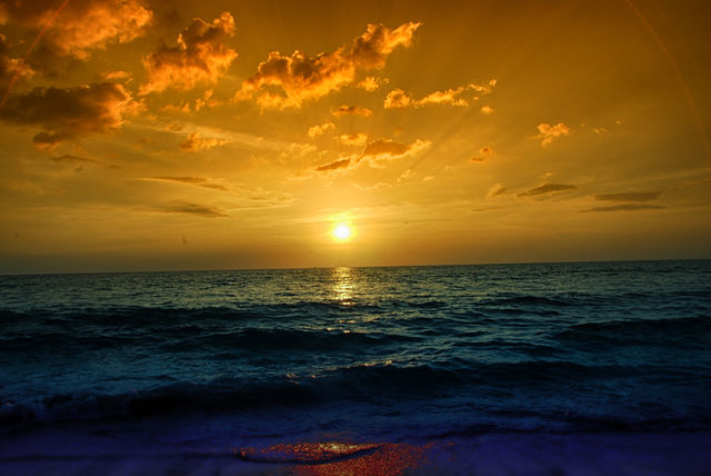 colourfull sunset in phuket