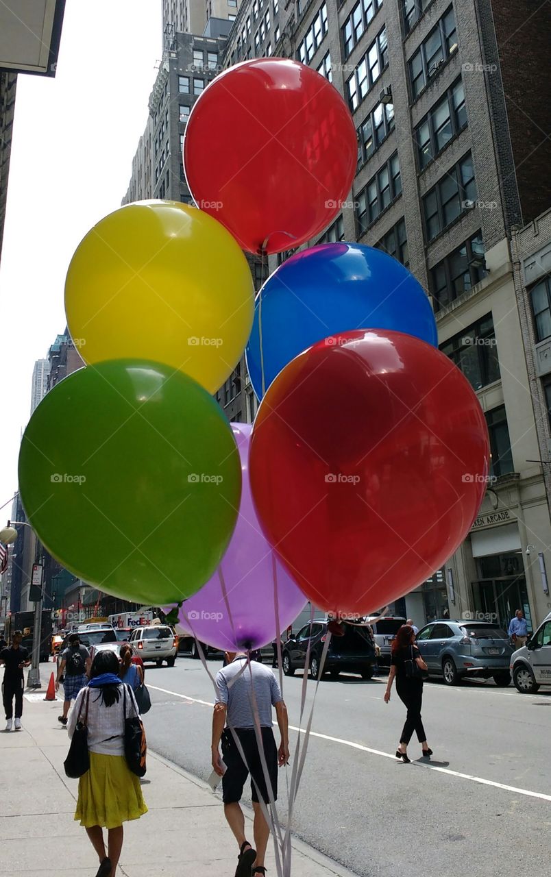 Colorful Balloons in NYC