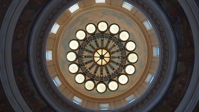 Capitol Dome. Salt Lake City, Utah Capitol building dome, architectural interior design detail