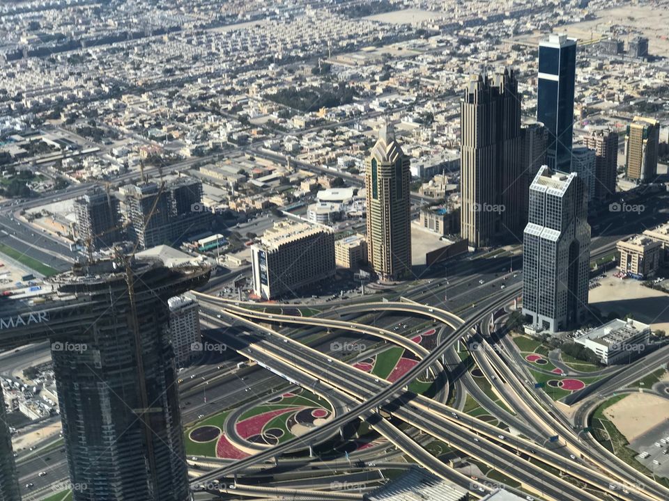 Dubai City as seen from the top of the Burj Khalifa. £20.00