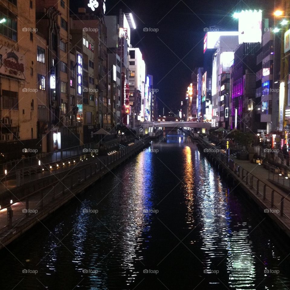 Night time in Osaka 