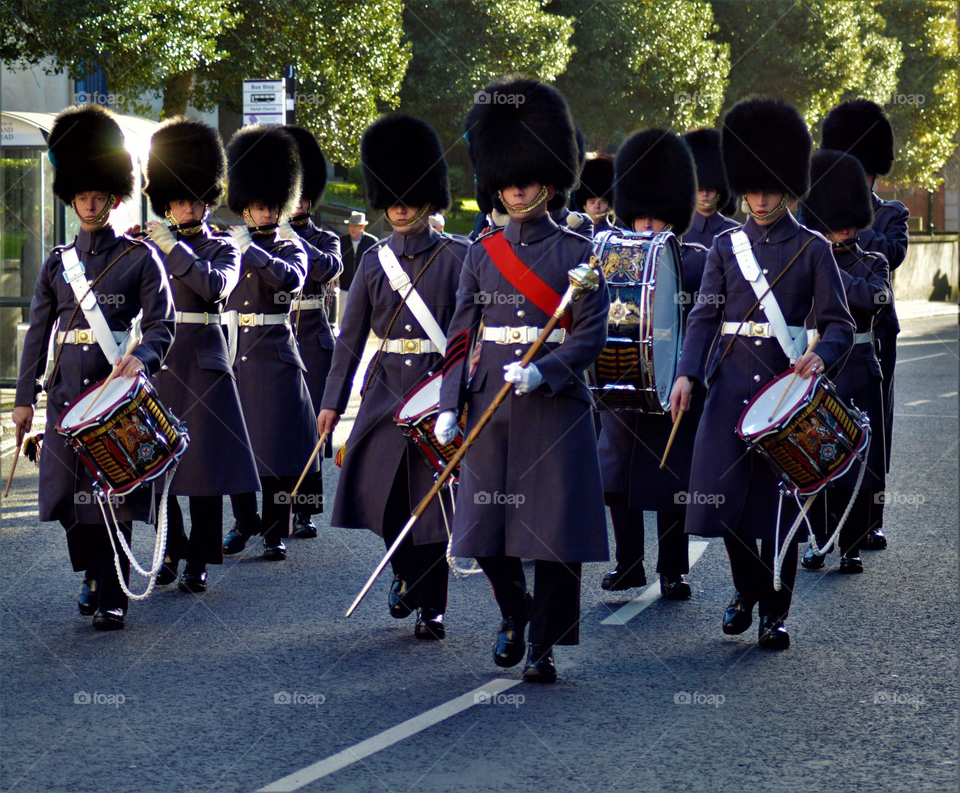 Changing the Windsor Castle Guard with the Band of Irish Guard