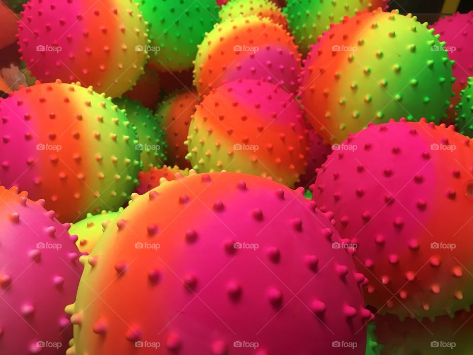 Color rubber spike balls.