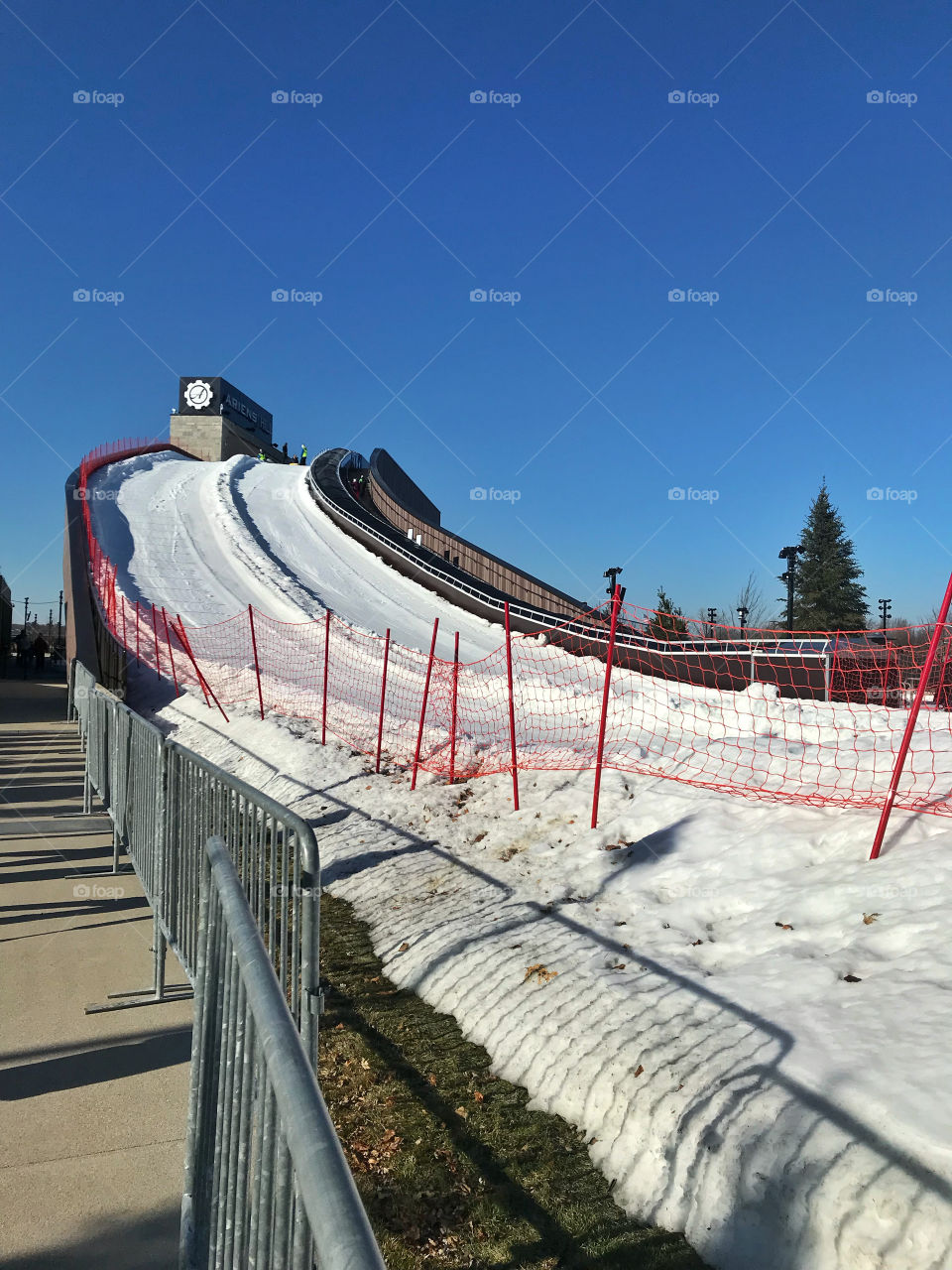 Sledding at Lambeau 