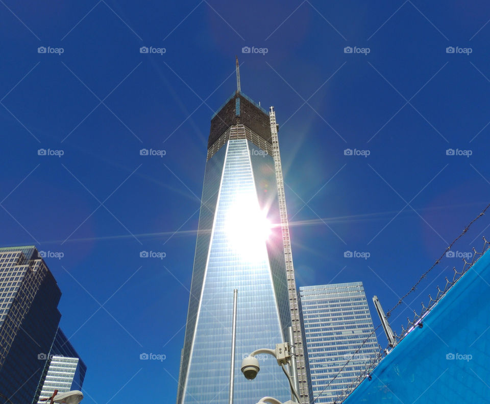manhatten blue sky new york downtown by graham.harris