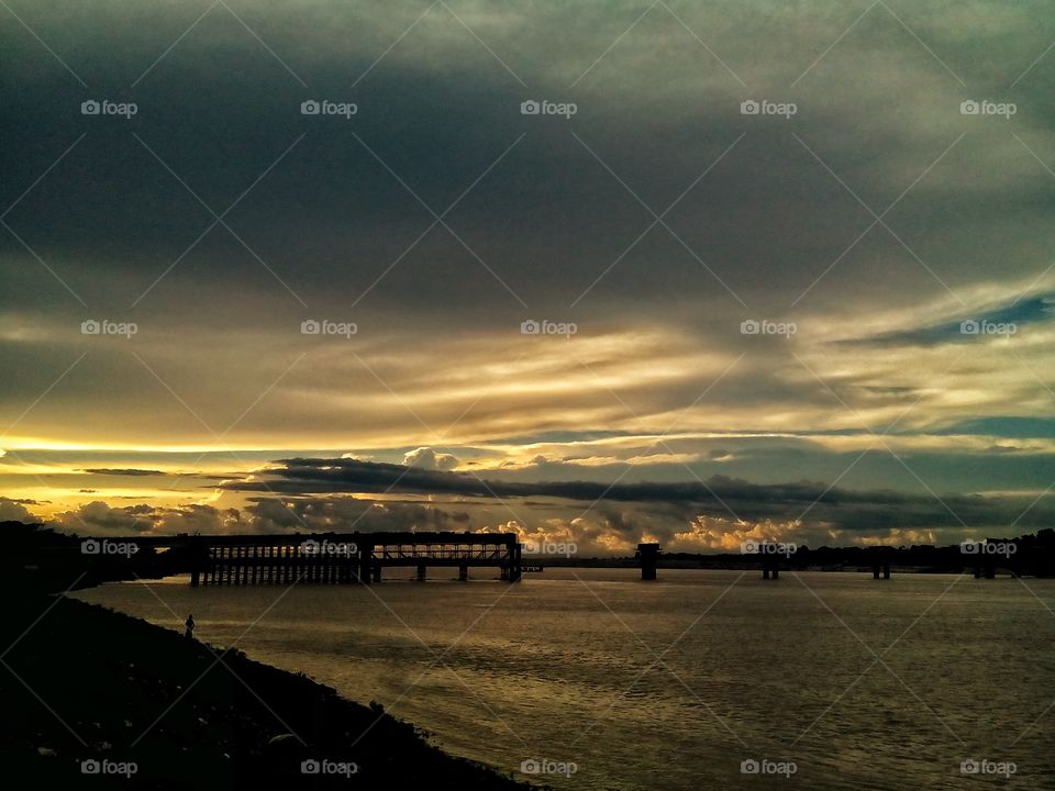 Sunset, Dawn, Water, Landscape, Storm