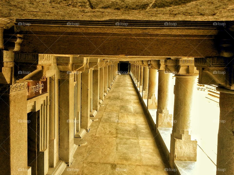 temple. temple of stone reconstructed