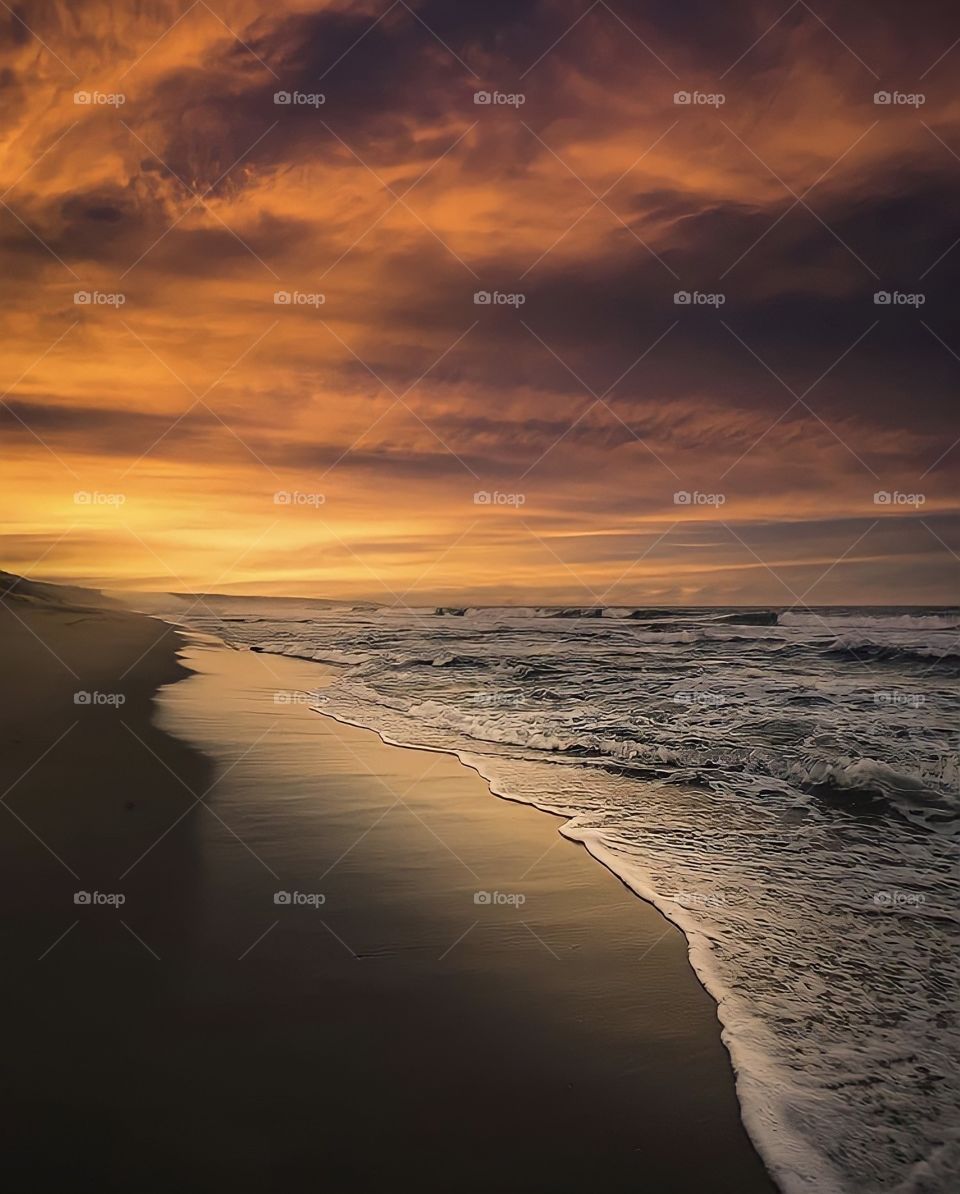 Ocean  Beach sky Sun evening summer good nice view comfortable lonely dessert 
