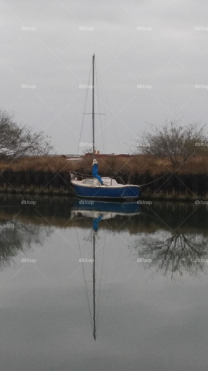sailboat reflection