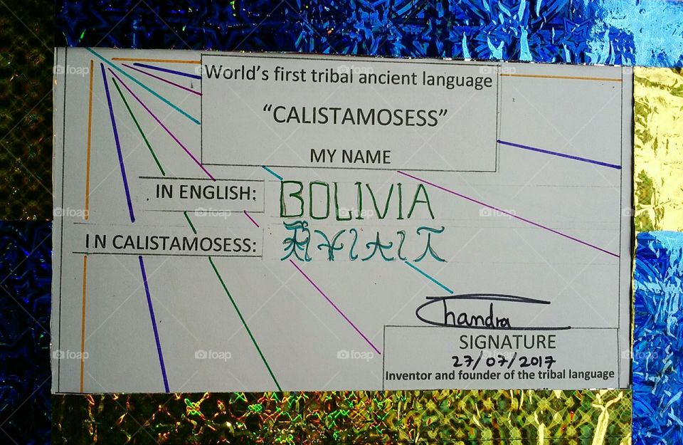 the face book of the country BOLIVIA.
it's the first book entire the worldwide on it and no one like this in the world till now.