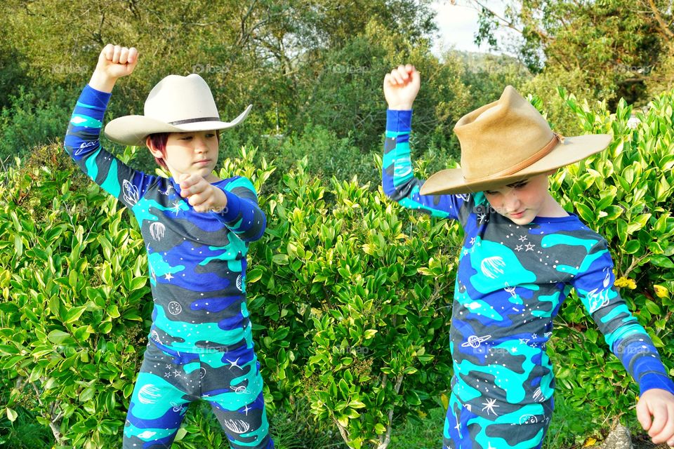 Kids Playing Cowboy