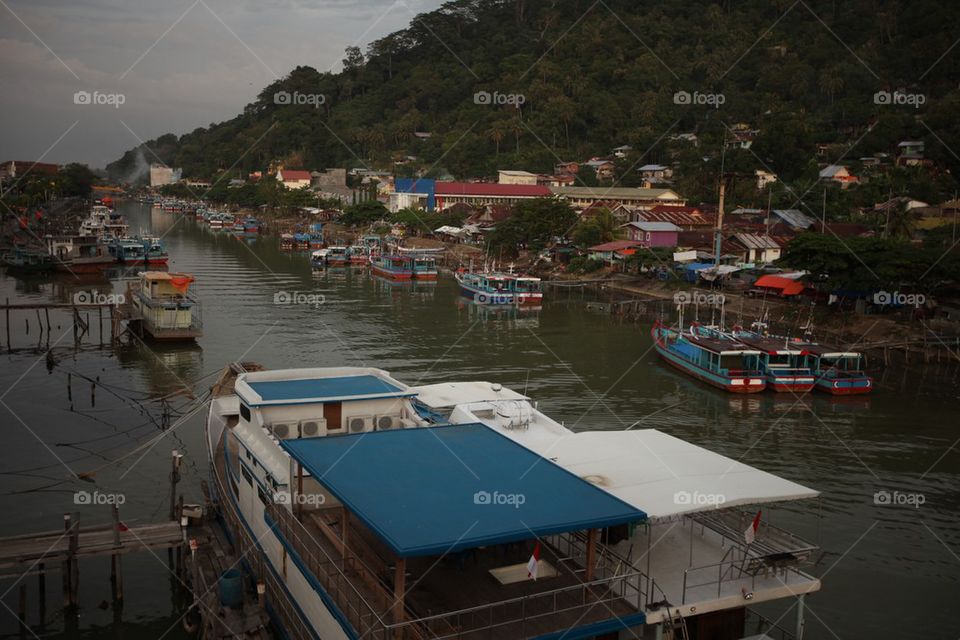 Boats on Batang Arau River