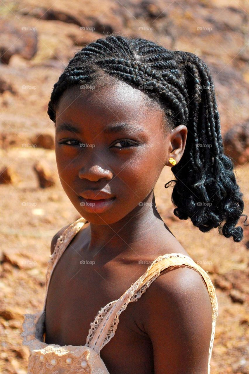 Girl with braided girl 