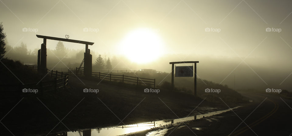 Foggy Sunrise at the Ranch