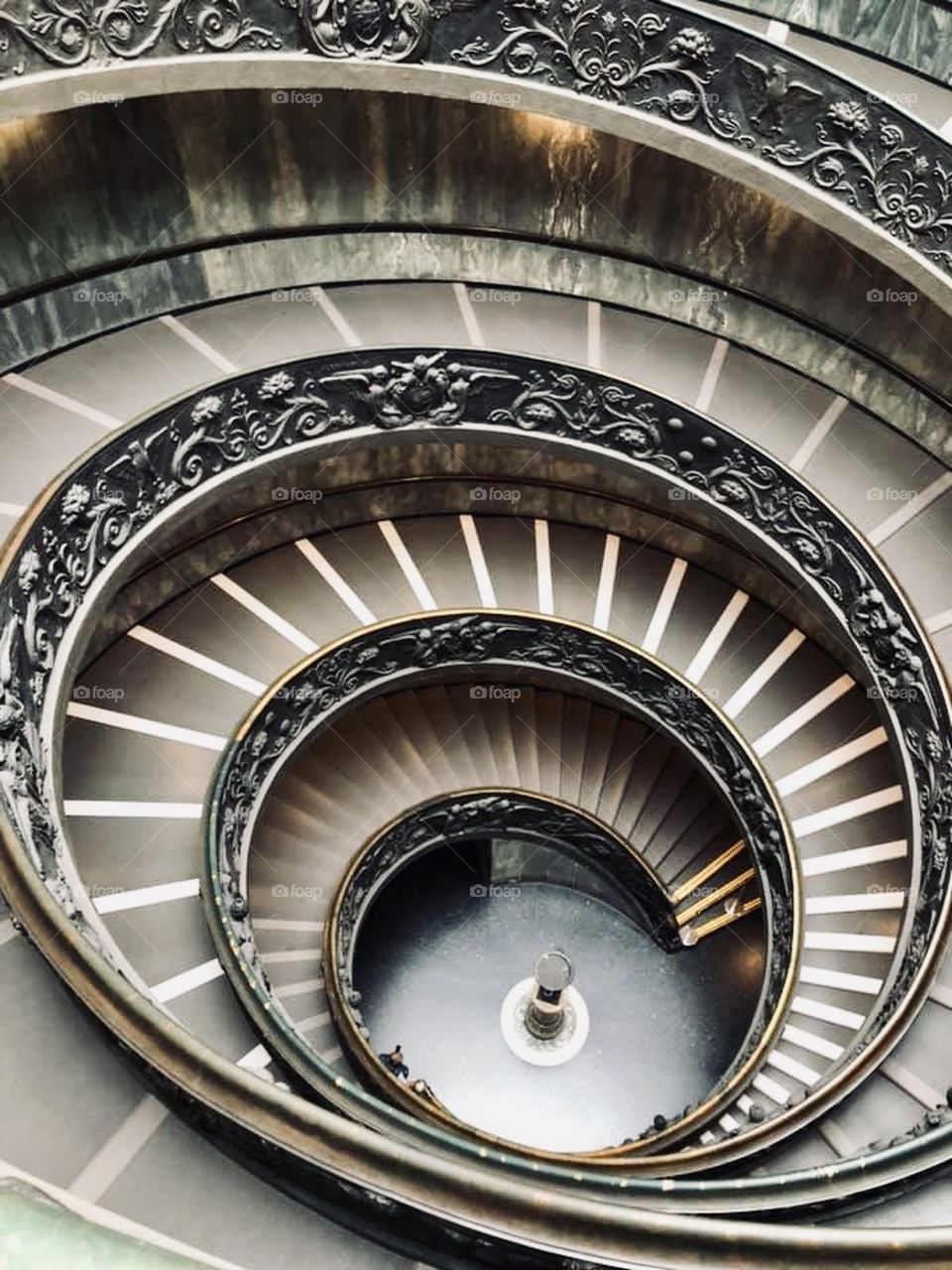 The historic stair case in Italy 