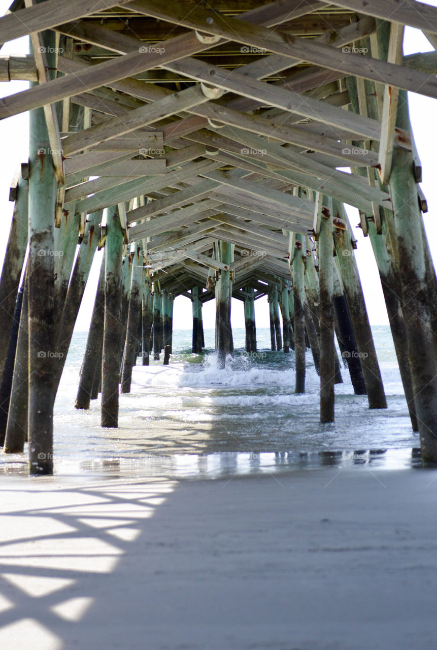 Beach and pier at Surfside Beach, SC