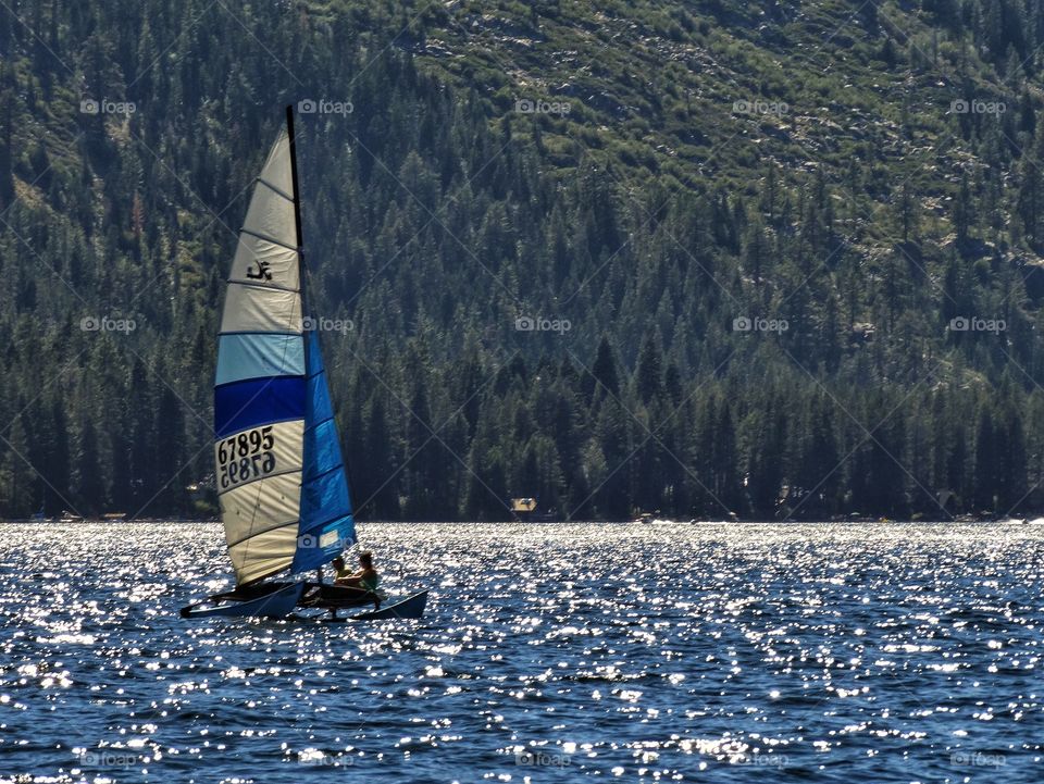 Sailing On A Mountain Lake