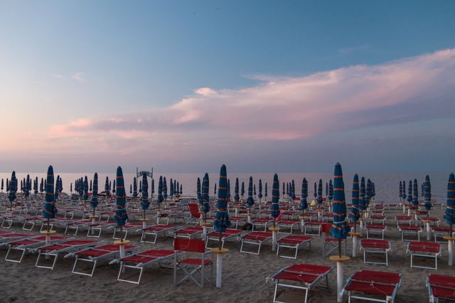 Sunset on the beach 